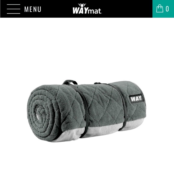 Yoga mat towel by “the waymat ” pair 1 gray 1 blue Unisex - Picture 1 of 4